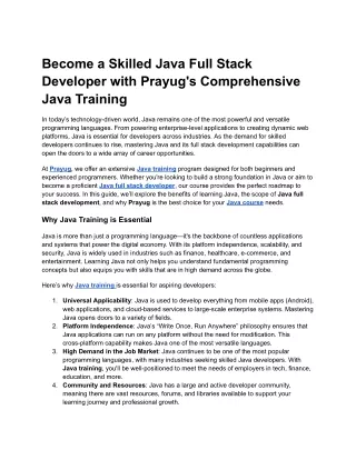 become a skilled java full stack developer with