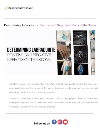 determining labradorite positive and negative