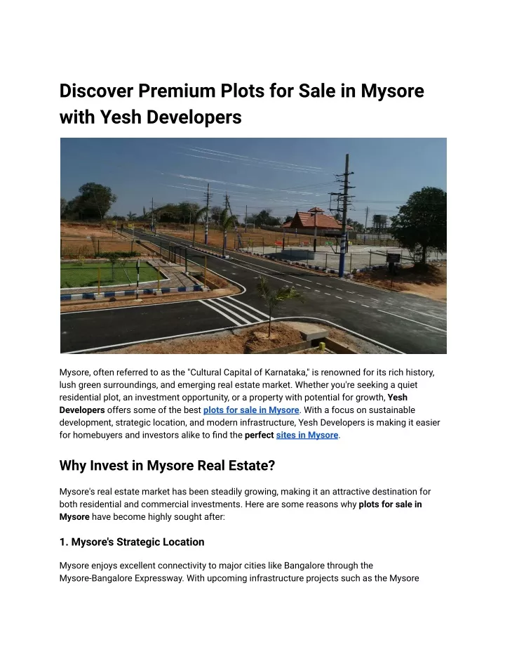 discover premium plots for sale in mysore with