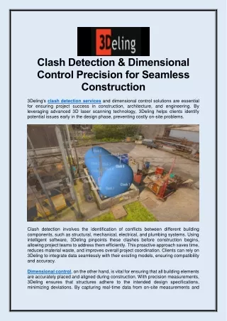 Clash Detection & Dimensional Control Precision for Seamless Construction