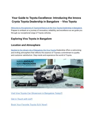 Your Guide to Toyota Excellence_ Introducing the Innova Crysta at Toyota Dealership in Bangalore - Viva Toyota