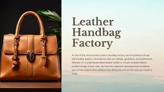 leather handbag factory
