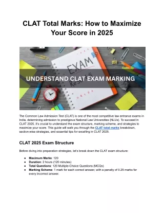 clat total marks how to maximize your score