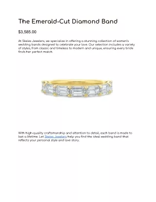 the emerald cut diamond band