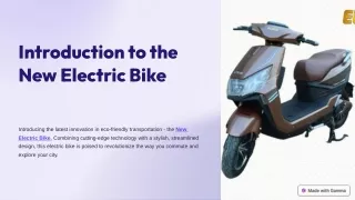 Introduction to the New-Electric Bike