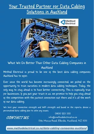 your trusted partner for data cabling solutions
