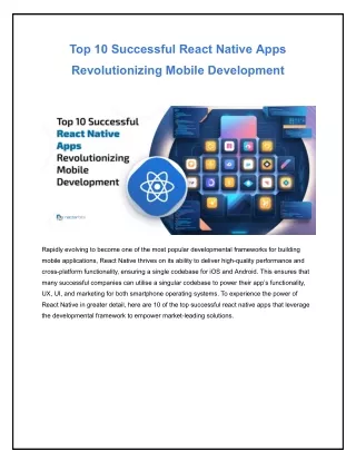 top 10 successful react native apps