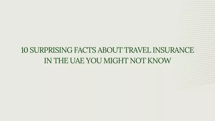 10 surprising facts about travel insurance