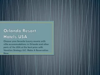 Orlando Resort Hotels USA