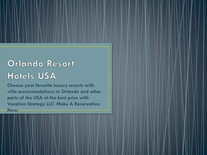 orlando resort hotels usa