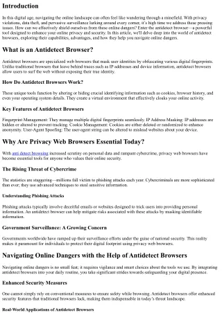 Navigating Online Dangers with the Help of Antidetect Browsers