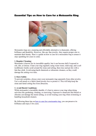 Jewelry Care Instructions for Gemstone Jewelry