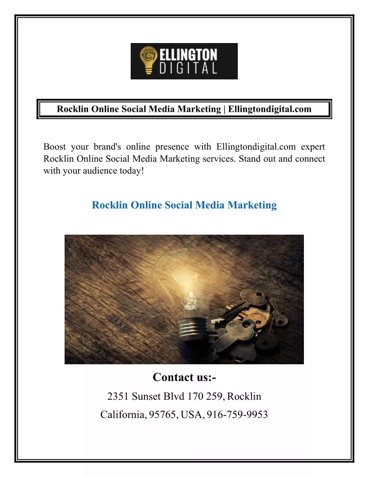 rocklin online social media marketing