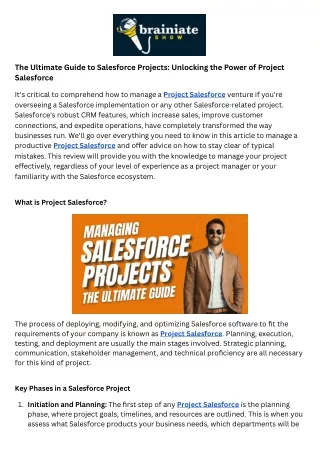 The Ultimate Guide to Salesforce Projects Unlocking the Power of Project Salesforce