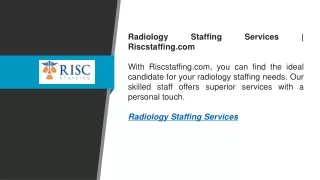 Radiology Staffing Services  Riscstaffing.com