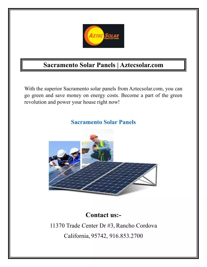 sacramento solar panels aztecsolar com