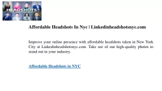 Affordable Headshots In Nyc  Linkedinheadshotsnyc.com