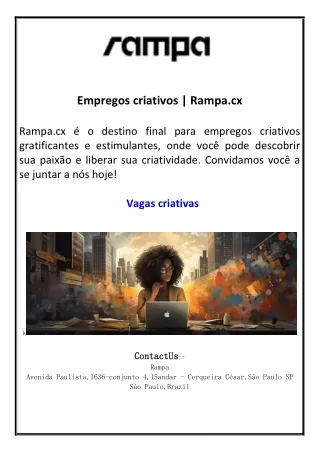 Empregos criativos  Rampa