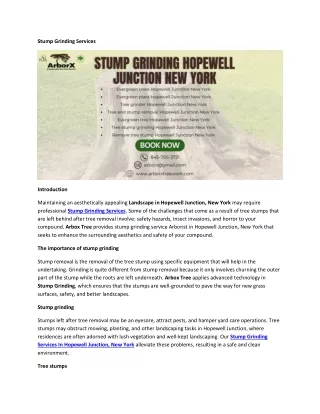 Stump Grinding Services