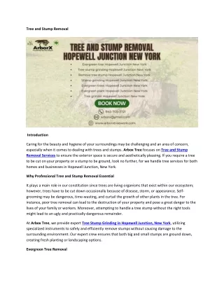 Tree and Stump Removal
