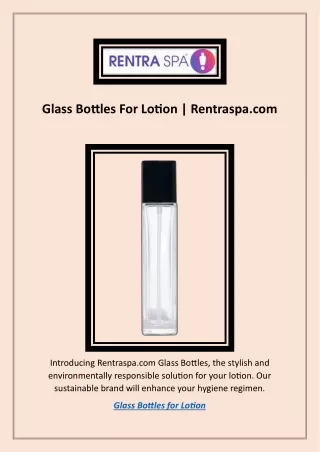 Glass Bottles India | Rentraspa.com