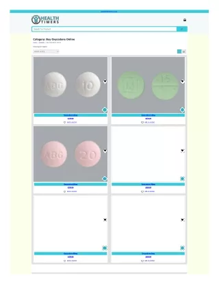 Purchase Oxycodone Online Instantly with HealthTimers