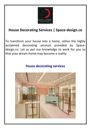 House Decorating Services  Space-design.co