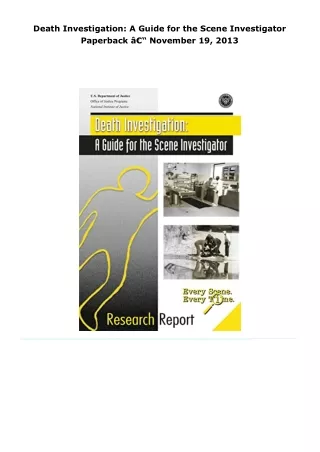 pdf death investigation: a guide for the scene investigator     paperb
