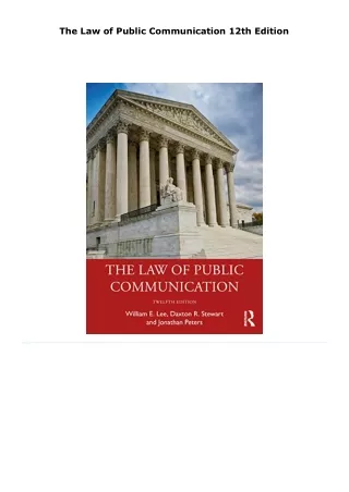 pdf the law of public communication     12th edition