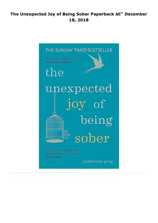 epub the unexpected joy of being sober     paperback â€“ dece
