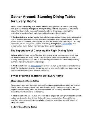 Gather Around_ Stunning Dining Tables for Every Home