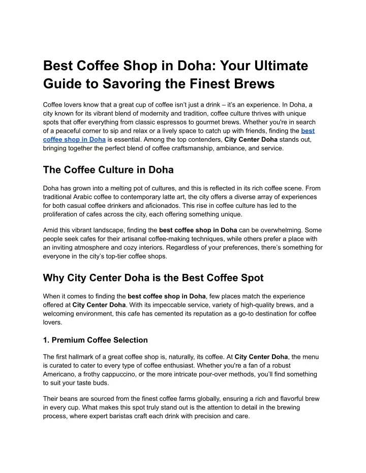 best coffee shop in doha your ultimate guide