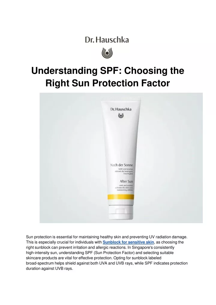 understanding spf choosing the right sun protection factor