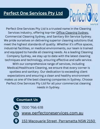 Perfect One Services Pty Ltd