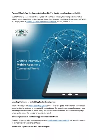 future of mobile app development with expedite