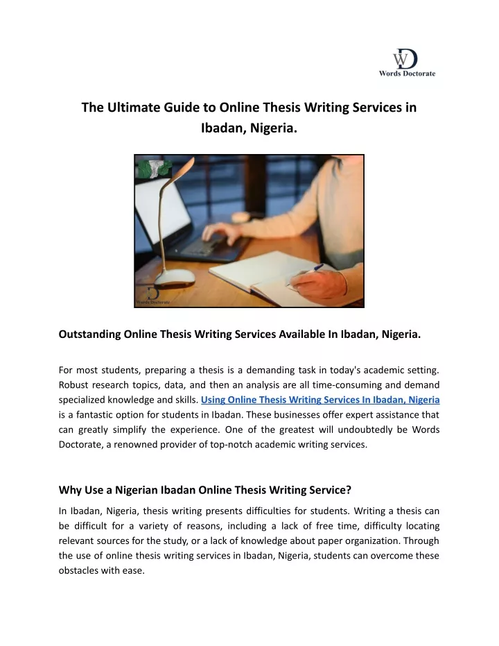 the ultimate guide to online thesis writing