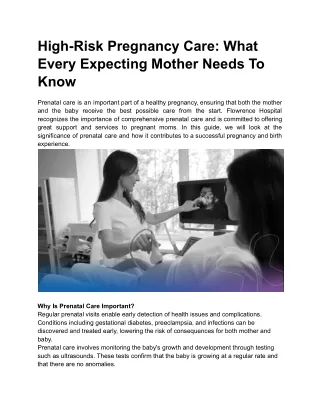 High-Risk Pregnancy Care What Every Expecting Mother Needs To Know