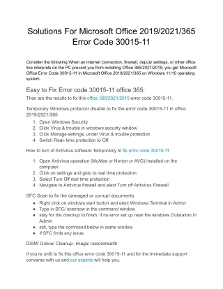 solutions for microsoft office 2019 2021