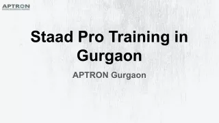 Staad Pro Training in Gurgaon