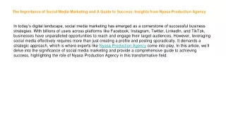Social Media Marketing Importance And A Guide To Success