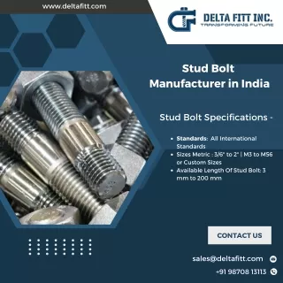 Top Bolts | Nuts | Stud Bolts | Fasteners - Delta Fitt Inc