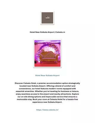 hotel near kolkata airport celesta in