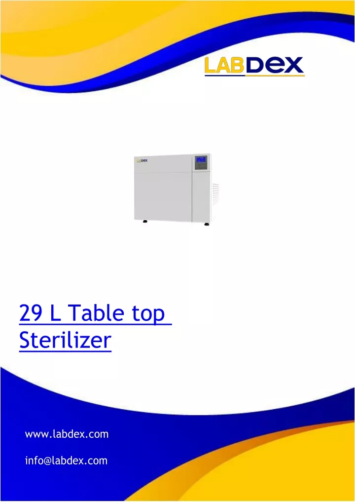 29 l table top sterilizer www labdex com