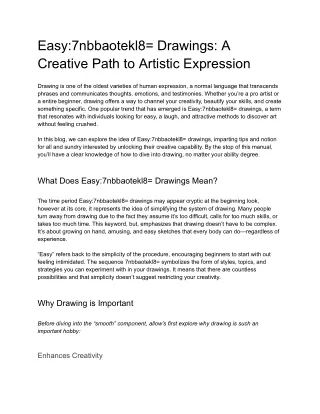 easy 7nbbaotekl8 drawings a creative path