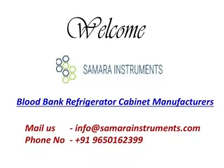 Blood Bank Refrigerator Manufacturer