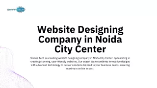 Website Designing Company in Noida City Center