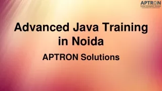 Advanced Java Training in Noida