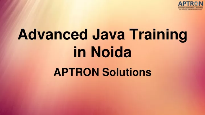 advanced java training in noida