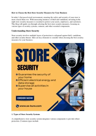 how to choose the best store security measures