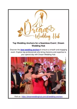Top Wedding Anchors for a Seamless Event